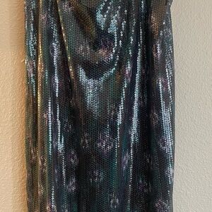 Elegant Multicolor Sequin Maxi Skirt